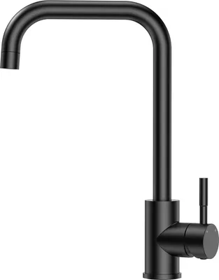 Immagine prodotto di Rubinetto da cucina - miscelatore da cucina girevole a 360° - acciaio inox 304 - rubinetto monocomando a L - rubinetto da bagno - rubinetto da cucina moderno e semplice