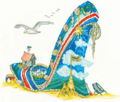 Obrázok produktu pre Bothy Threads Sada na krížové vyšívanie „Dovolenka“, vzor na počítanie, xsk5, 28 x 24 cm