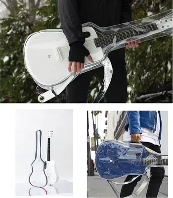 Image de INF Housse de transport transparente pour guitare de 42 pouces
