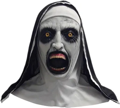 Imagen del producto de Máscara de monja de látex, diseño terrorífico, talla única, ideal para Halloween y cosplay