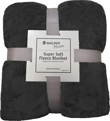 Produktbild von Fleece Decke 200 x 230 cm, schwarz, Polyester, für Sofa
