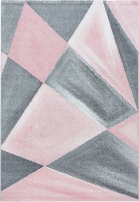 Produktbild von Kurzflor Teppich Balia Läufer, Farbe: Pink, Größe:80x250 cm
