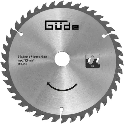 Obrázok produktu pre Píla na drevo GÜDE, čepeľ z tvrdokovu, 160x20 mm, 24 zubov - náhradná čepeľ