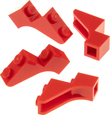 Produktbild von 4x Lego Bogenstein 1x3x2 rot Brücke Stütze Burg Tor 10258 43276 6056816 88292
