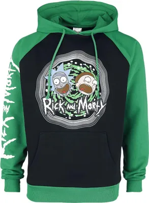 Produktbild von Rick And Morty Kapuzenpullover Herren Portal schwarz/grün M