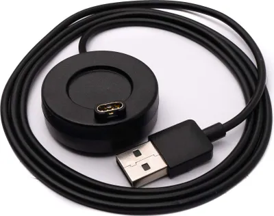 Produktbild von SYSTEM-S USB 2.0 Kabel 100 cm Ladekabel für Garmin Venu 1 2 2S SQ Lily Smartwatch Schwarz
