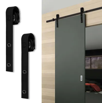 Immagine prodotto di Sistema scorrevole Ikodm da 200 cm con montaggio rettangolare, kit per porte scorrevoli fino a 150 kg, per porte da 850–1000 mm, spessore porta 40–45 mm