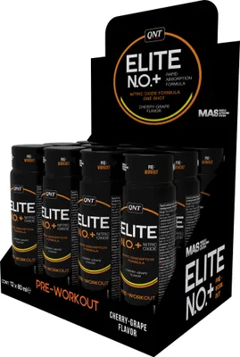 Produktbild von QNT NO+ Elite Shot (12x80ml) Cherry Grape - Pre-Workout - Pre-Workout Shots