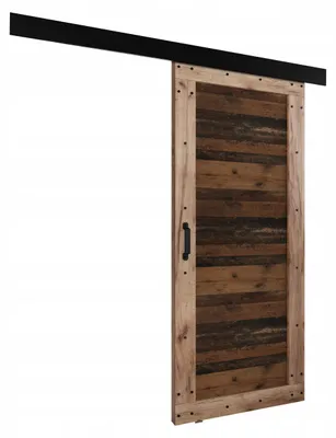 Produktbild von KierMoebel Schiebetür Komplettset ADIO 2, Wohnzimmer Schiebetür Craft Gold & Old Style 106x205x3,2 cm