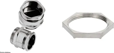 Immagine prodotto di 59911406K Pressacavo piatto LAPP con controdado PG21x1,588 ottone (CuZn) nichelato lunghezza filetto 7,0 mm - 1 pezzo