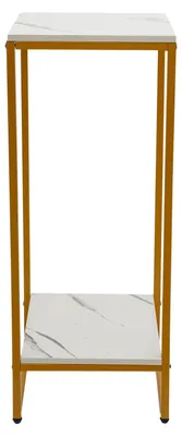 Immagine prodotto di Portavasi, struttura robusta, design moderno e minimalista, oro e bianco