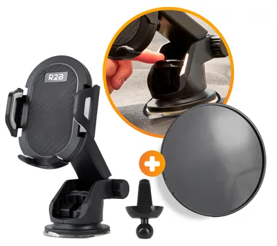 Produktbild von R2B 3-in-1 Handyhalterung Auto – Saugnapf inkl. extra Dashboard-Pad