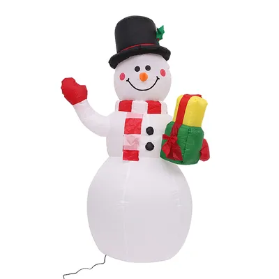 Produktbild von Aufblasbarer Schneemann 150cm LED Beleuchtet Weihnachten Deko Aufblasbar