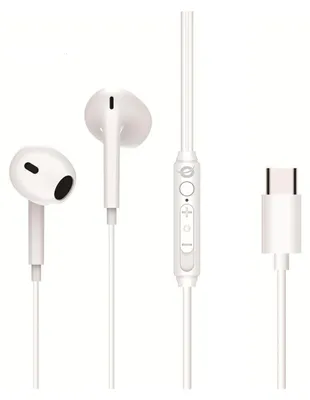 Produktbild von Conceptronic BRENDAN02W USB-C Earbud-Headset, Kabelgebunden, Anrufe/Musik, 20 - 20000 Hz, 13 g, Kopfhörer, Weiß