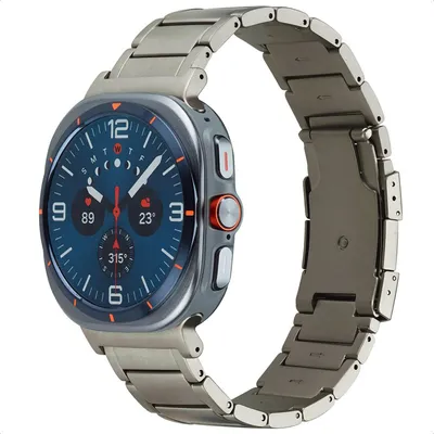 Productafbeelding van Accezz Mat Titanium bandje voor de Samsung Galaxy Watch Ultra 2 (2026) / Ultra (2024/2025) - Titanium