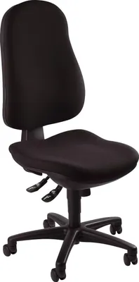 Produktbild von Bürodrehstuhl Support SY ohne Armlehnen - schwarz Sicherheitsdoppelrollen für al.