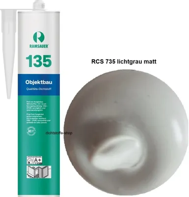 Produktbild von Ramsauer 135 Objektbau Silikondichtstoff 310ml Kartusche RCS 735 lichtgrau MATT