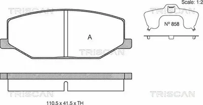 Produktbild von TRISCAN Bremsbeläge Bremsklötze 8110 69859