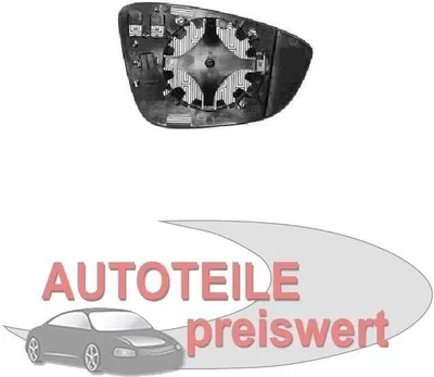 Produktbild von Van Wezel Außenspiegelglas links beheizbar für asphärisch VW