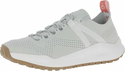 Produktbild von LOWA Kaloya LT Ws Damen Sneaker aus ungefärbtem Leder mit korallfarbenen Details