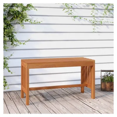 Produktbild von Gartenbank aus Eukalyptus-Massivholz, 80 cm, zeitloses Lamellen-Design für den Außenbereich