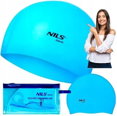 Produktbild von Nils Aqua BL02 Silikon Schwimmkappe Blau Universal