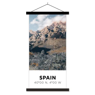 Produktbild von MuchoWow® Textilposter Spanien - Berge - Sommer 40x80 cm mit schwarzem Rahmen - Wandemalerei