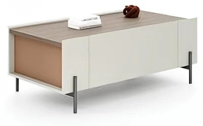 Obrázek produktu pro Moderní, elegantní konferenční stolek v bílé barvě z dřeva, s úložným prostorem. Designový nábytek