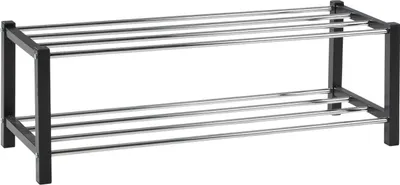 Produktbild von Schuhregal - Schwarz - Metall - B 80 cm - 2 Ablagen