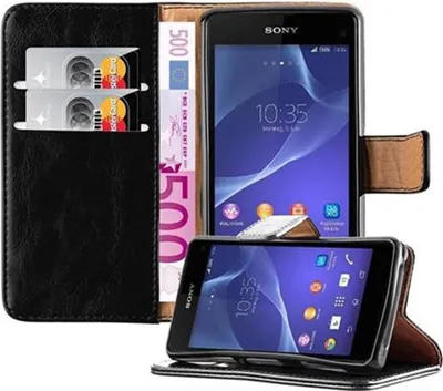 Image de Cadorabo Housse pour Sony Xperia Z1 COMPACT Housse de protection en noir Housse pour portable Book Case Etui Luxury