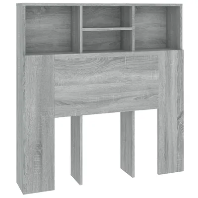 Immagine prodotto di vidaXL Testiera con ripiani Grigio Sonoma 100x19x103,5 cm