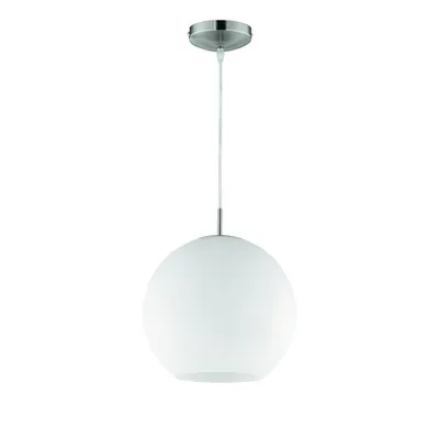 Zdjęcie produktu dla Lampa wisząca MOON srebrno-biała 1xE27x60W szkło wym:150x30x30cm IP20 RL
