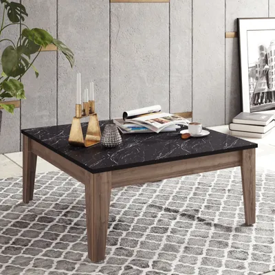 Image de Skye Decor, Lorenz, table basse, noyer, 100 % PANNEAUX ESPAGNOLS REVÊTUS DE MÉLAMINE, 85 x 35 x 85 cm