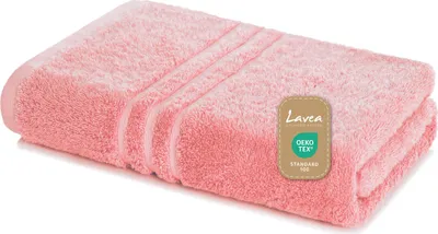 Zdjęcie produktu dla Ręcznik do sauny Lavea® 80 x 200 cm – wysokiej jakości, chłonny ręcznik do sauny wykonany w 100% z bawełny, seria ręczników frotte Elena – można prać i jest wytrzymały – pastelowy róż