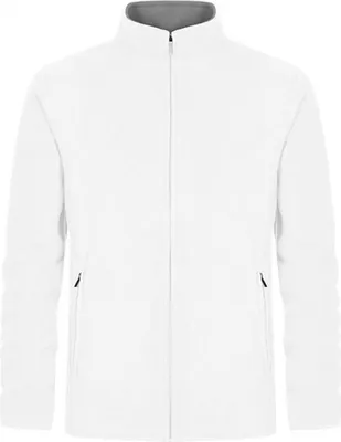 Image de Promodoro 7961 | Veste Double Fleece Homme, fermeture éclair dissimulée - Couleur : White/New Light Grey (Solid) - Taille : L