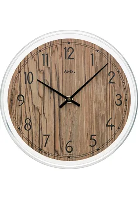 Immagine prodotto di Orologio da parete con cassa in noce diametro 23 cm - AMS Modello: 9632