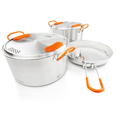 Produktbild von GSI Outdoors 68183, Set, Edelstahl, Silber, Orange, Silikon, Edelstahl