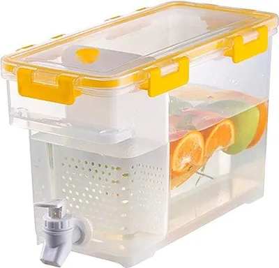 Produktbild von Kühlschrankwasserdispensereinheit mit Sprudler - 3,5-L-Plastikgetränkedispenser - Getränkedispenser Eis-Juice-Dispenser - Kühlschrankpartytäglicher Gebrauch (adjusted to 50-80 characters)Kühlschrankwasserdispensereinheit mit Sprudler - 3,5-L-Plastikgetränkedispenser - Kühlschrankpartytäglicher Gebrauch
