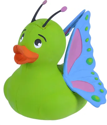 Obrázok produktu pre gumová kačička motýľ dievča 10 cm zelená