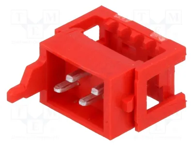 Obrázok produktu pre 2x konektor: 4 kolíky (samec) pre plochý kábel s rozstupom 1,27 mm, typ 215083-4 - konektor, rozstup 1,27 mm