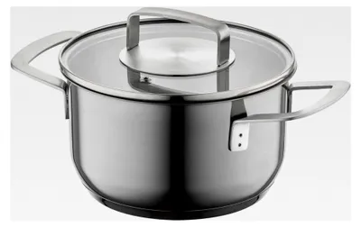 Produktbild von Edelstahl Kochtopf 4,1 l mit 22 cm Durchmesser und Glasdeckel