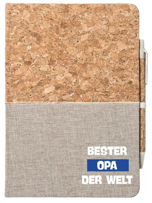 Produktbild von Huuraa Notizbuch A5 Bester Opa der Welt 80 Blatt inkl. Kugelschreiber Tagebuch Geschenkidee