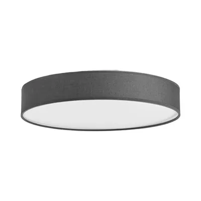 Produktbild von Lindby LED-Deckenlampe Saira, Ø 40 cm, grau, Textil