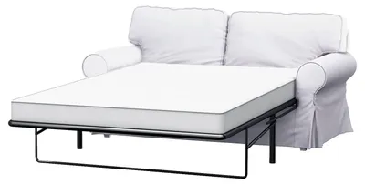 Schlafsofa-Bezug für 2-Sitzer, Baumwolle, weiß, 1 Set