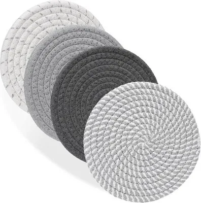 Obrázek produktu pro Šedý podtalíř na stůl, do kuchyně, 33 cm, různé odstíny šedé