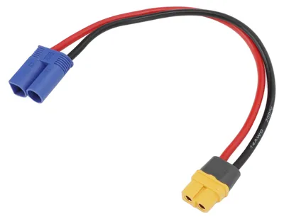 Productafbeelding van RC-aansluiting naar EC5-connector, 14 AWG, XT60HF, hoge stroomsterkte, corrosiebestendigheid, connector-adapter