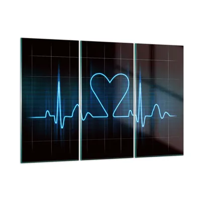 Produktbild von Bilder auf glas - Grafik herz kardiologie - 105x70cm - Glasbilder - Wandbilder - Kunstdruck - zum Aufhängen bereit - Wanddekoration aus Glas - Glas Bilder - Wandbild auf Glas - GCE105x70-0959