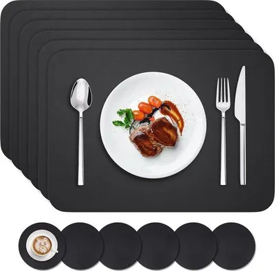 Produktbild von Famanu Platzsets und Untersetzer 12-teilig - Waschbar und Hitzebeständig