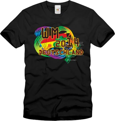 Produktbild von style3 WM 2014 Deutschland Brasilien Fußball T-Shirt für Herren in verschiedenen Farben S-3XL