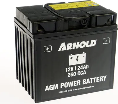Image de Batterie AZ104/AGM 12-24 pour tracteur tondeuse - +terminal gauche